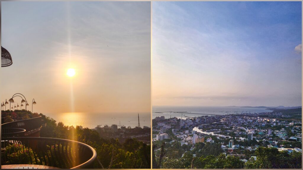 The Peak Phu Quoc sunset view over Duong Dong and the sea