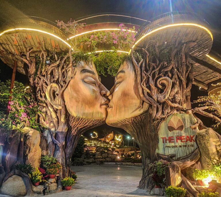 The Peak Phu Quoc two-face entrance installation above Duong Dong