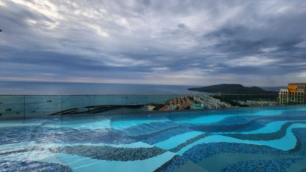Rooftop pool view from Hillside Sky in Sunset Town Phu Quoc