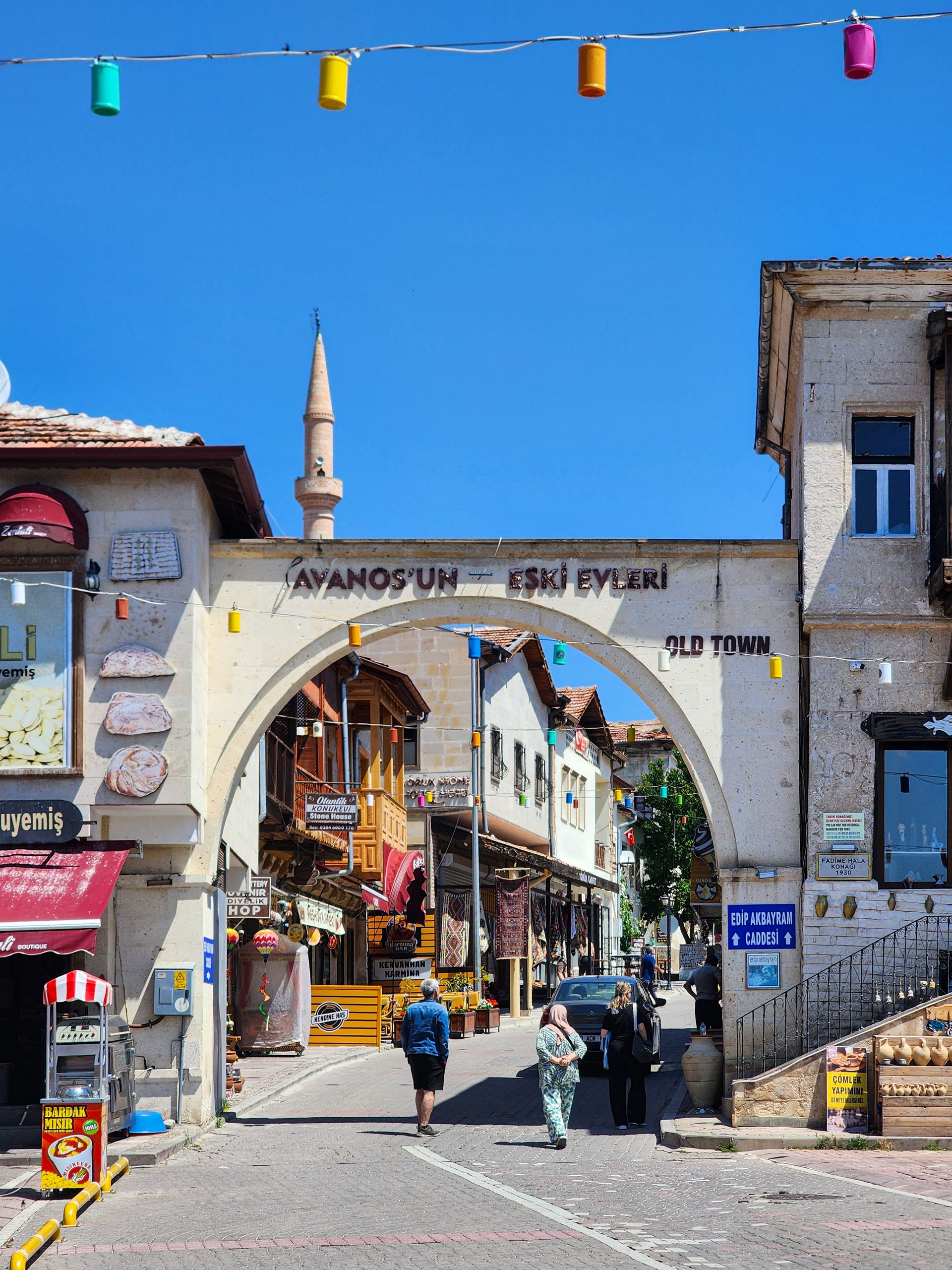 Mosque with a minaret in Avanos, Cappadocia