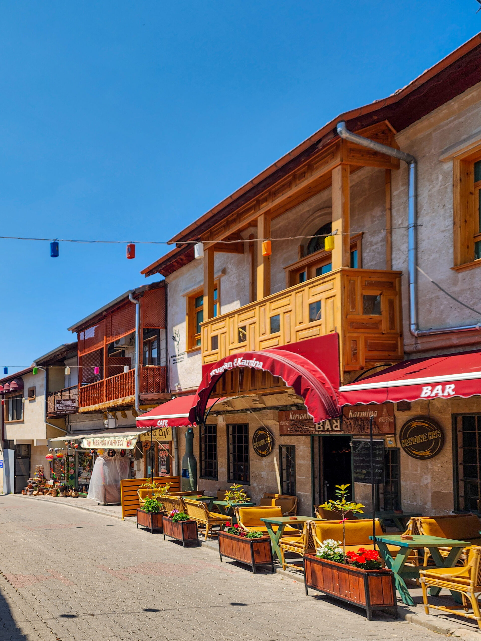 Colorful traditional building in central Avanos, Cappadocia