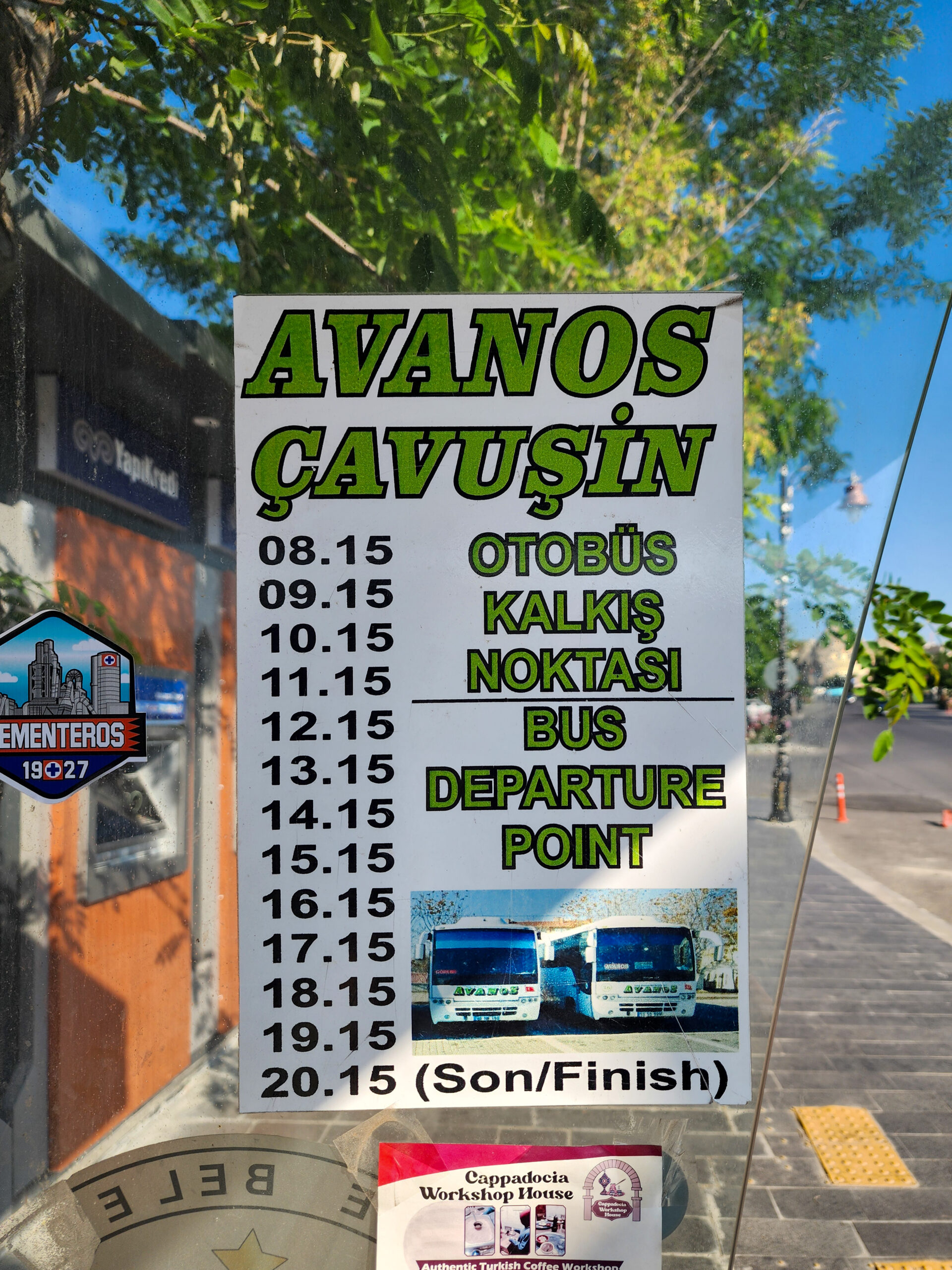 Avanos to Çavuşin dolmuş timetable, useful for planning Cappadocia without a car