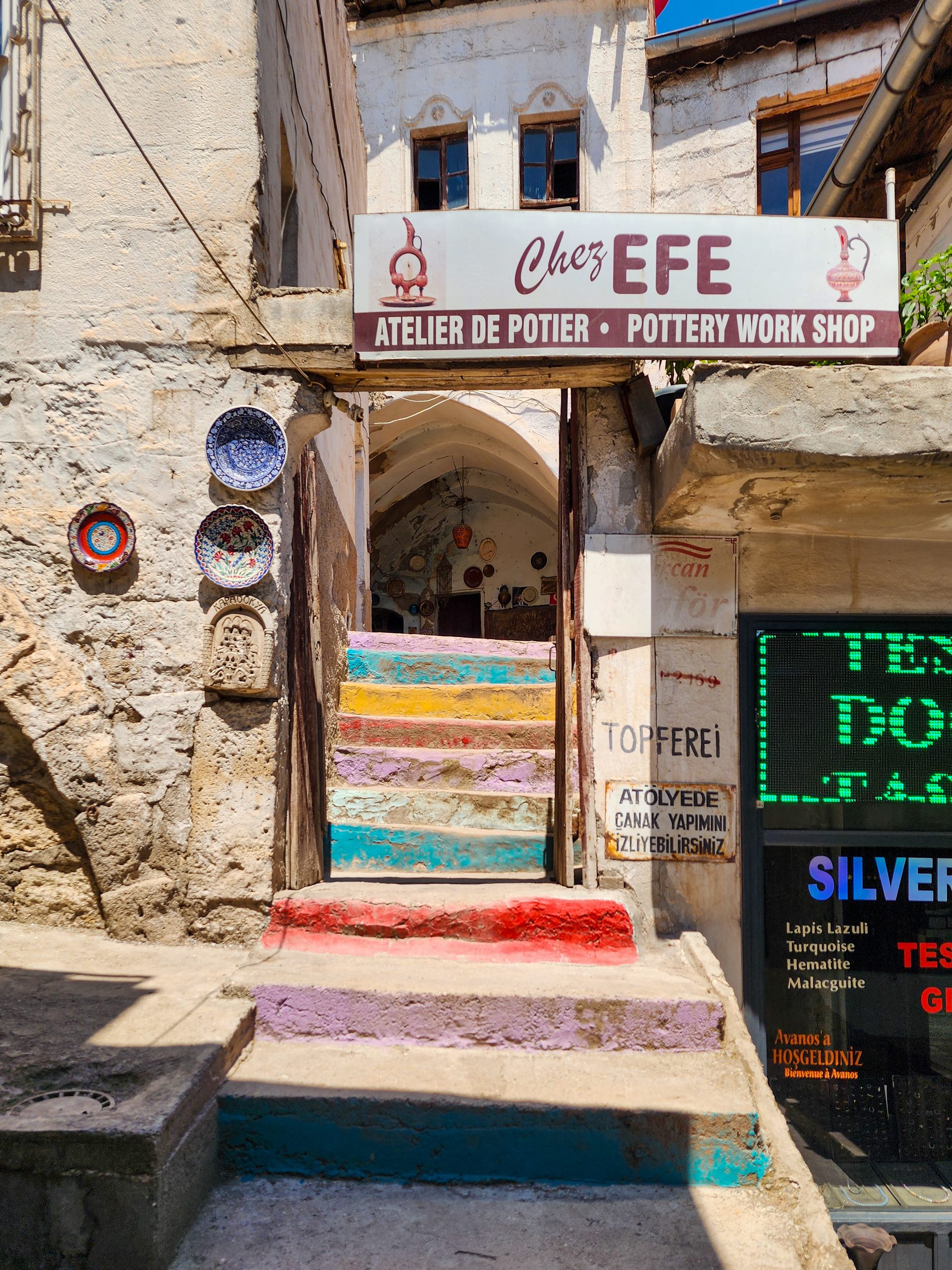 Entrance to Chez Efe Pottery Workshop in Avanos, Cappadocia