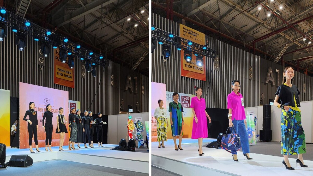 Mannequins and clothing displays at Global Sourcing Fair Vietnam
