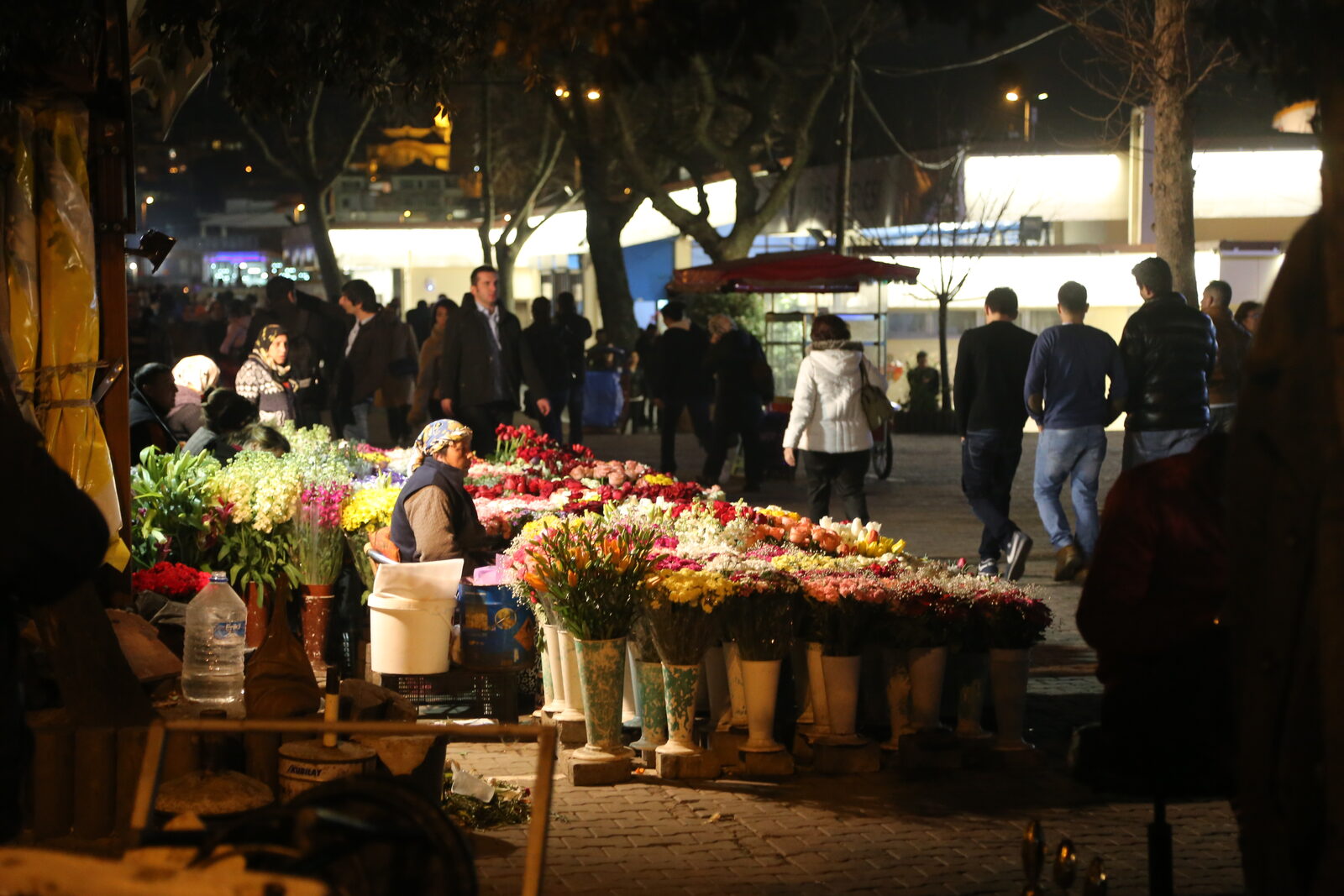 Produce stall in the Kadıköy market area of Istanbul